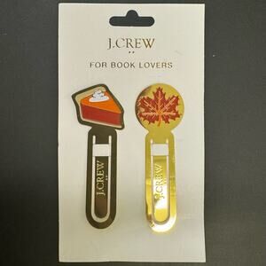 JCrew Fall Autumn Holiday Metal Bookmarks Book Lovers Book Mark Pumpkin Pie